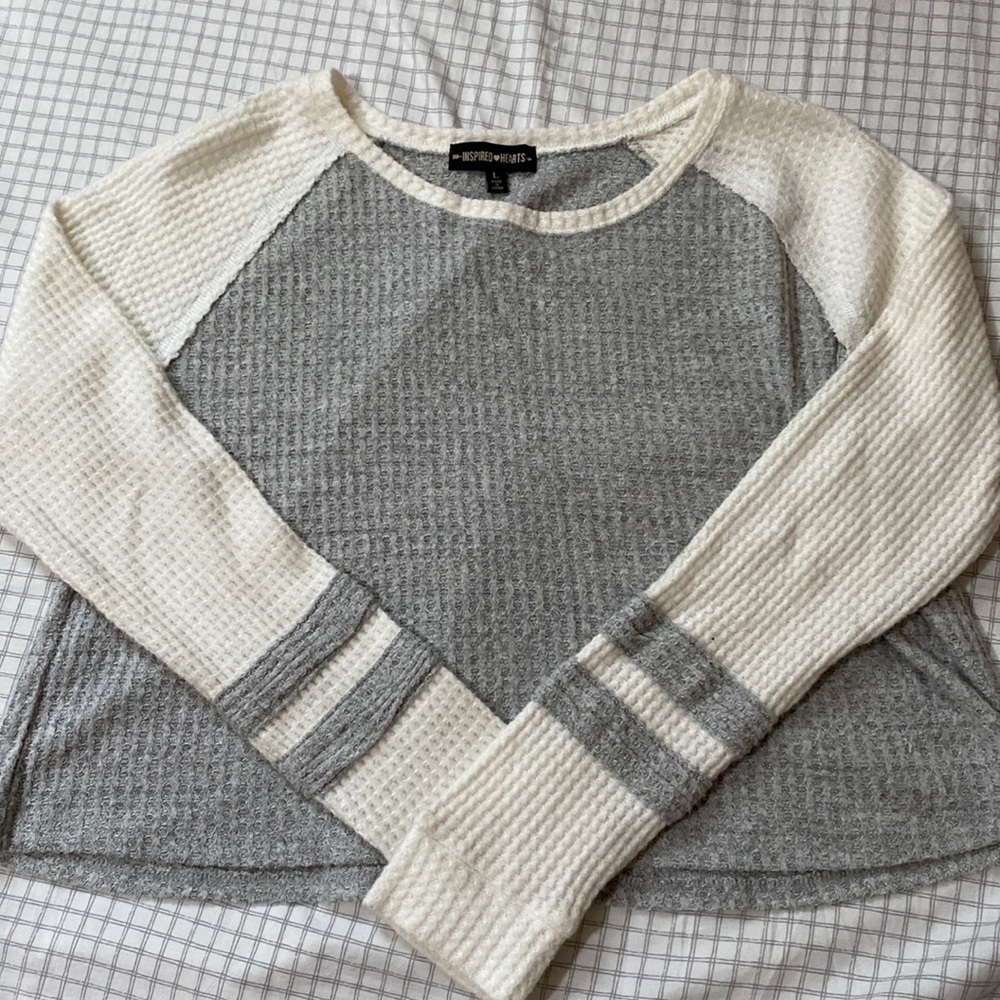 NWOT Lg Inspired Hearts Slightly Cropped top